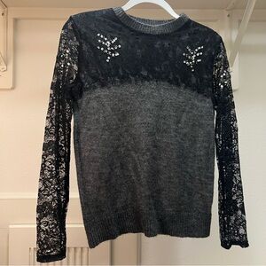 Zara Lace Sequin Sweater